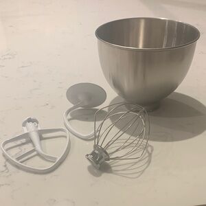 KitchenAid 4.5QT Bowl & Attachments Set Genuine Tilt Head